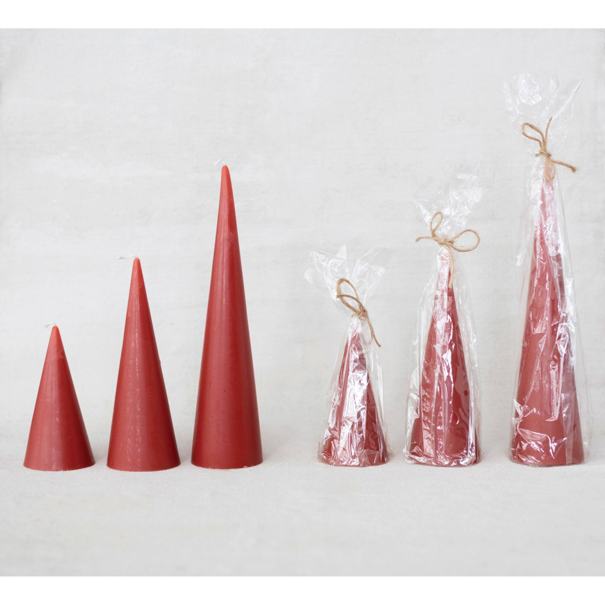 Hello Honey® 10" Holly Berry Red Unscented Tree Shaped Candle